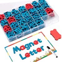 Los mejores  - FUQUN Letras Magnéticas (212 Piezas)para Ninos- con Tablero Magnético de Doble Cara- Alfabeto de Espuma para Ortografía…